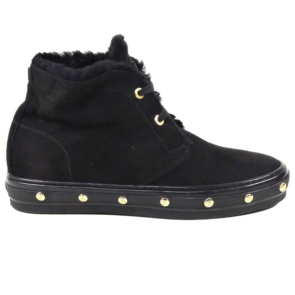BALDININI 🇮🇹 WOMEN'S BLACK SUEDE WINTER BOOTIE - Picture 4 of 7